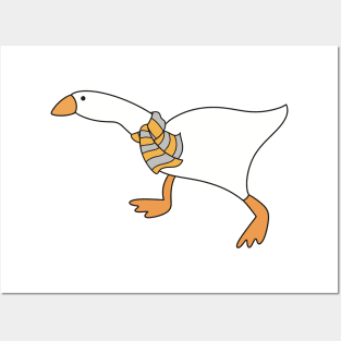 Goose Wizard with Yellow Gray Scarf Posters and Art